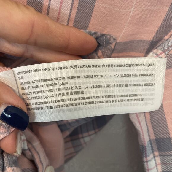 Lot of 2 Girl's Abercrombie Kids Flannel Shirts 10/12 - Picture 4 of 5